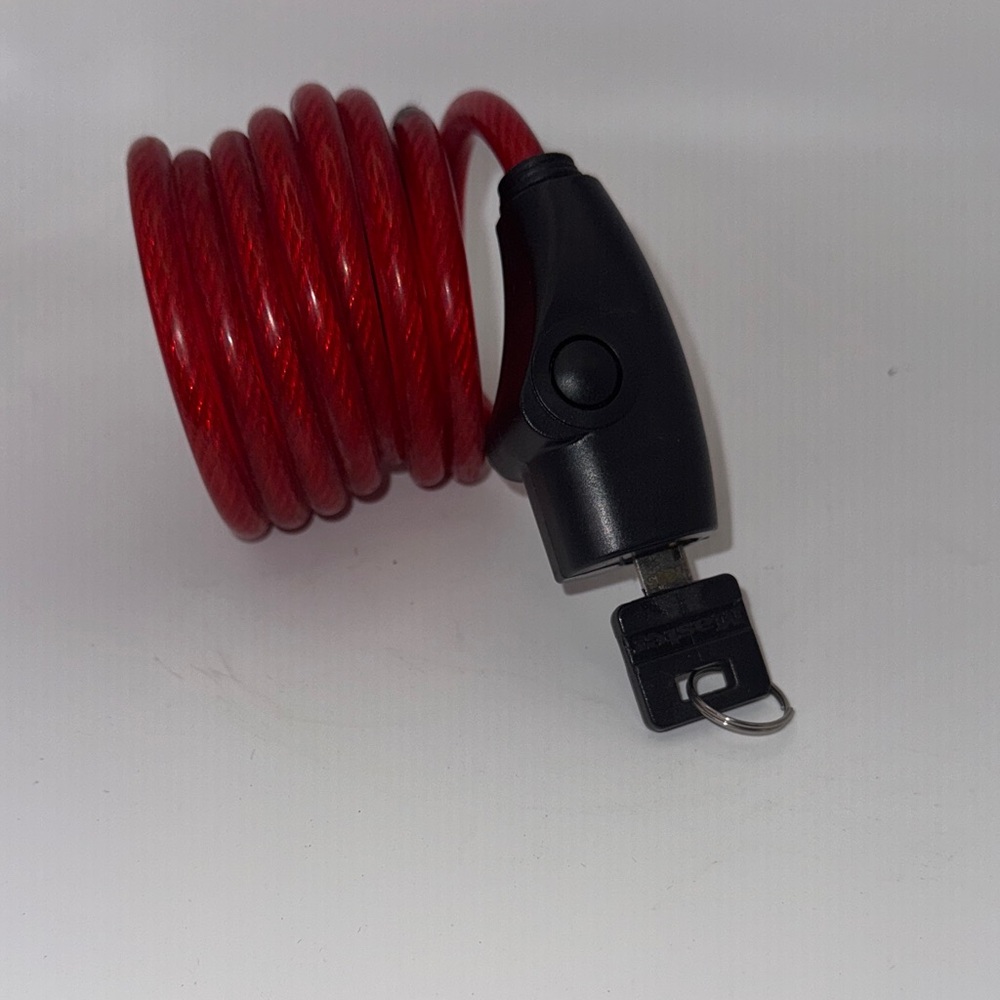 Red Security Cable Lock for Electronics or bike